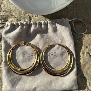 Michael Kors Runway Large Hoop Gold RARE earrings